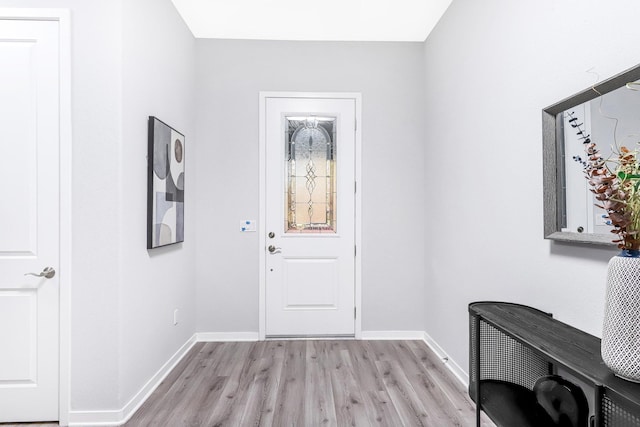 foyer featuring light hardwood / wood-style flooring