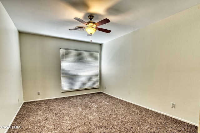 43737 W 27th St, Lancaster, CA 93536 - carpeted spare room featuring ceiling fan and baseboards