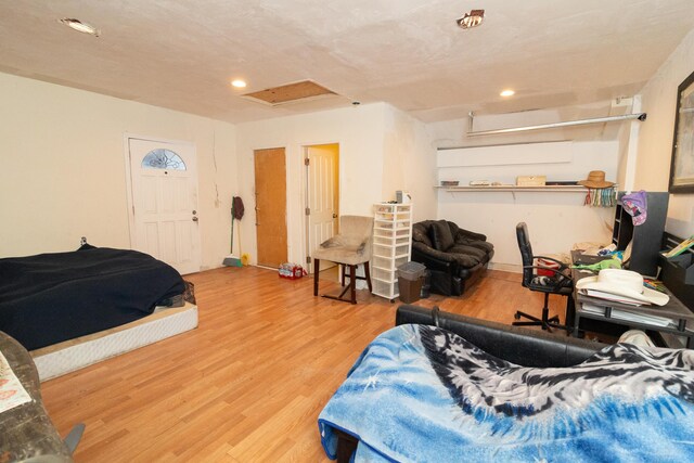 bedroom featuring hardwood / wood-style flooring