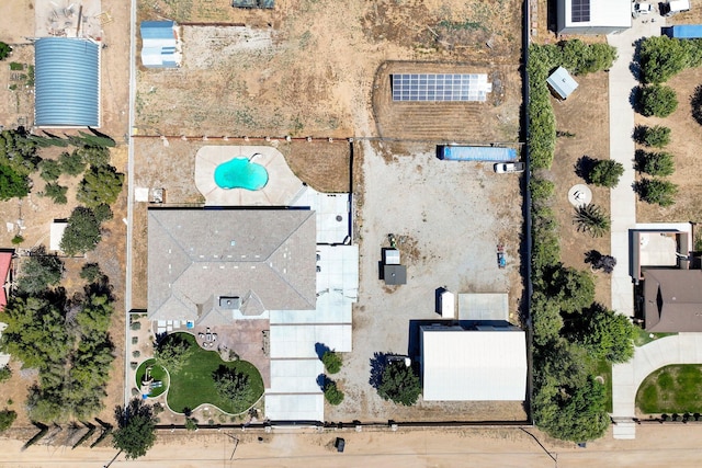 aerial view of a pool