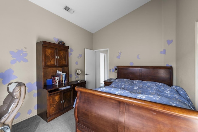 42164 Valley Vista Dr, Lancaster, CA 93536 - bedroom with light colored carpet and lofted ceiling