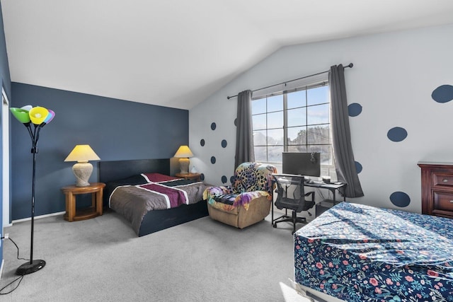 42164 Valley Vista Dr, Lancaster, CA 93536 - bedroom with lofted ceiling and carpet flooring