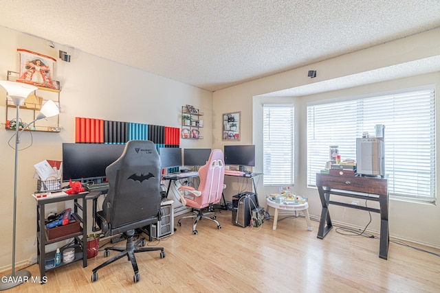 37388 Harrow Ct, Palmdale, CA 93550 - home office featuring wood finished floors and a textured ceiling
