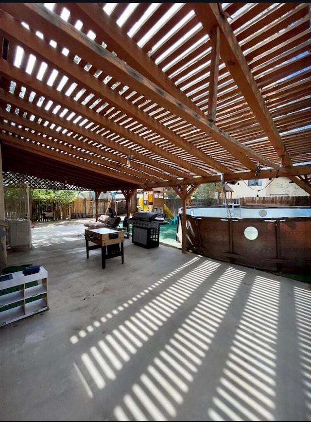 view of patio / terrace featuring a pergola