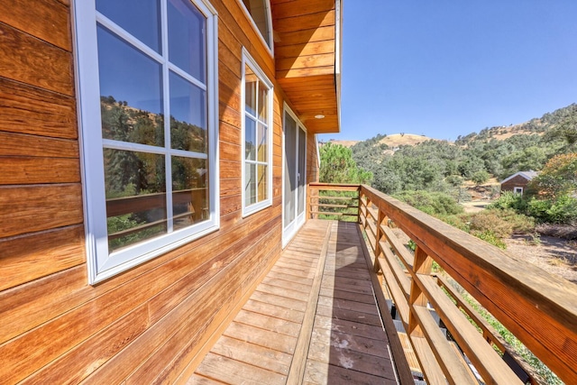 balcony with a mountain view