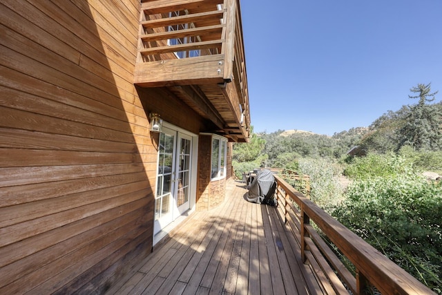 deck with french doors