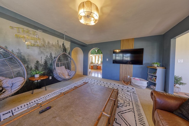 view of carpeted living room