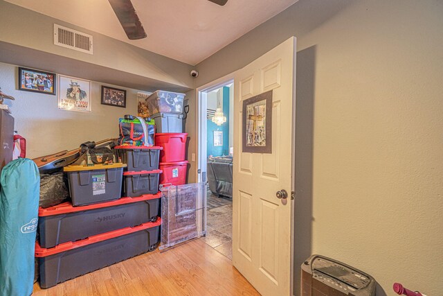 playroom with light hardwood / wood-style floors