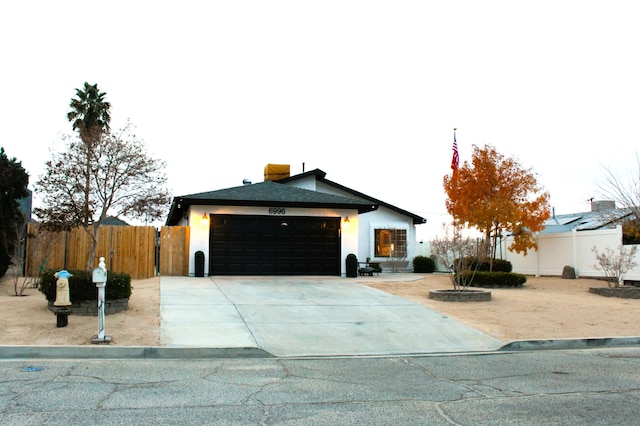 view of front of house featuring a garage