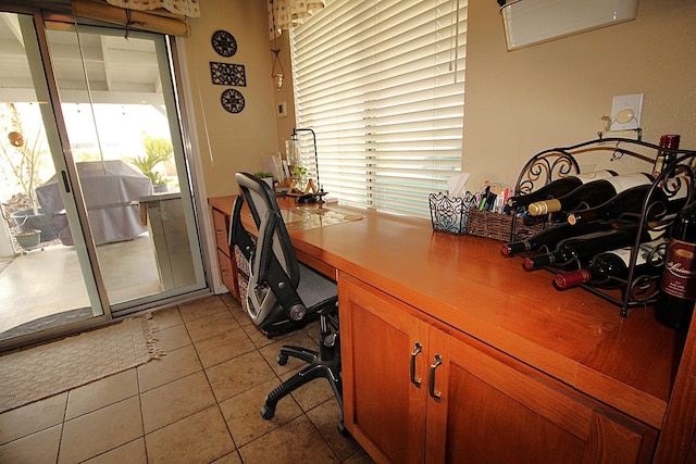 office space featuring tile patterned floors