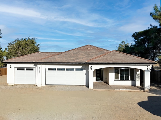 ranch-style house with a garage