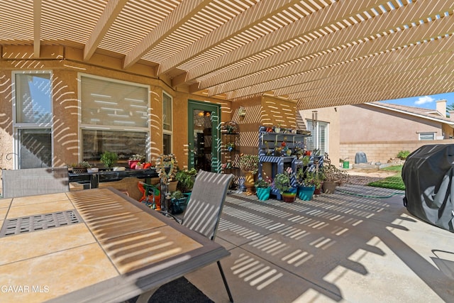 4148 Sungate Dr, Palmdale, CA 93551 - view of patio / terrace with a pergola and grilling area
