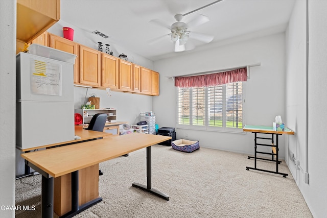 4148 Sungate Dr, Palmdale, CA 93551 - carpeted office with a ceiling fan