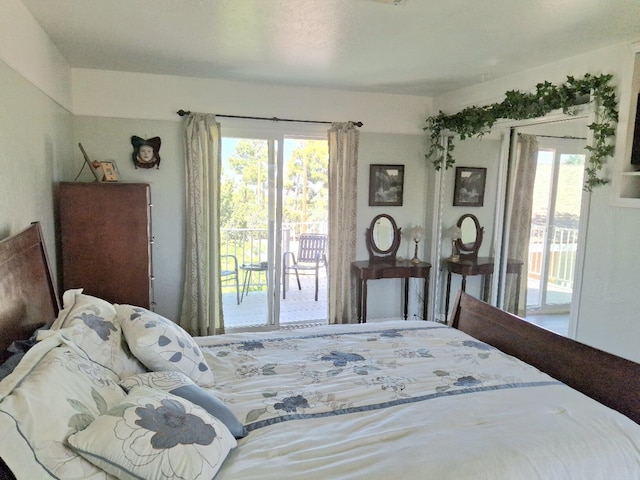 bedroom featuring access to outside