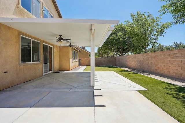 3024 Albret St, Lancaster, CA 93536 - view of patio / terrace featuring a ceiling fan