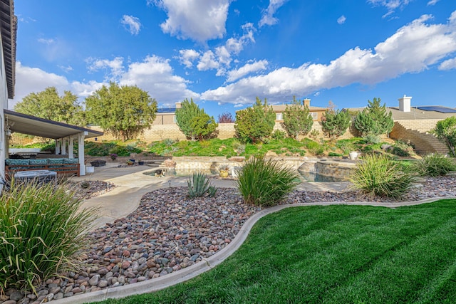 4104 Rainer Pl, Quartz Hill, CA 93536 - view of grassy yard featuring a patio and central AC unit