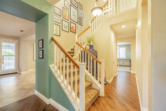 4104 Rainer Pl, Quartz Hill, CA 93536 - stairs featuring baseboards and wood finished floors