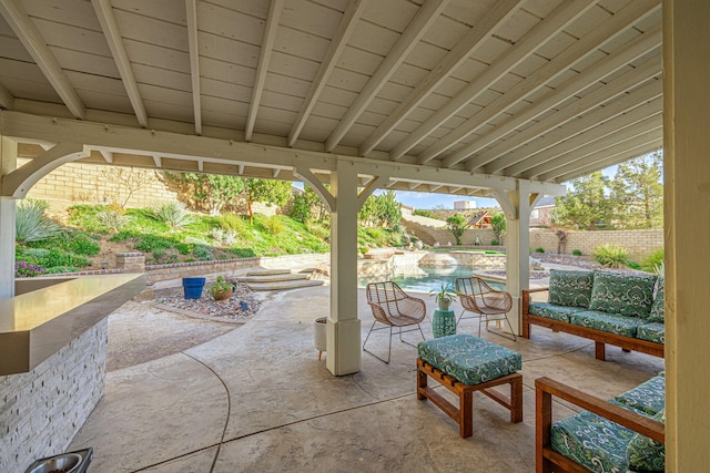 4104 Rainer Pl, Quartz Hill, CA 93536 - view of patio / terrace with a fenced backyard
