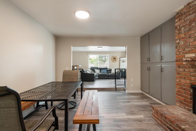 43818 Halcom Ave, Lancaster, CA 93536 - dining area featuring light wood-style floors and baseboards