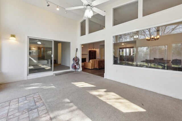 view of patio with a ceiling fan