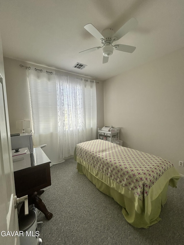 38836 Calistoga St, Palmdale, CA 93551 - carpeted bedroom with a ceiling fan and a desk