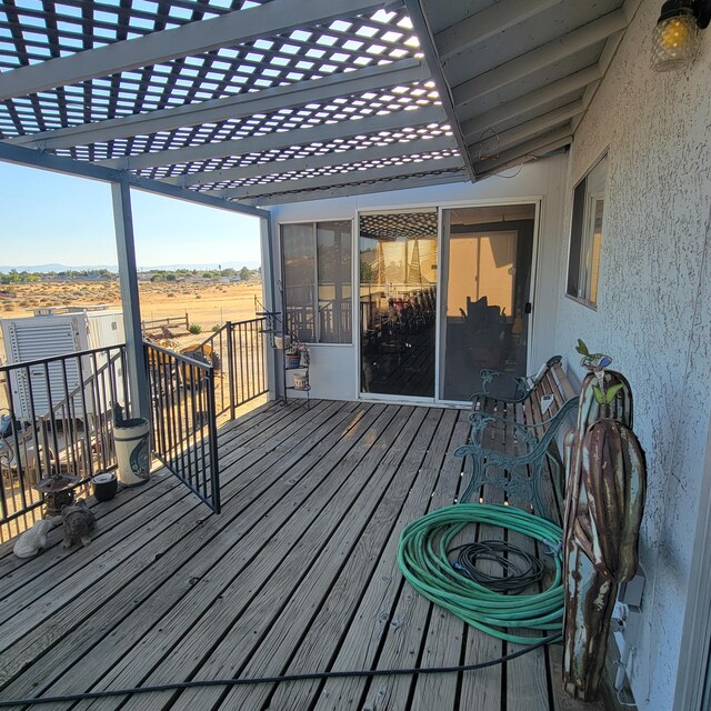 deck with a pergola