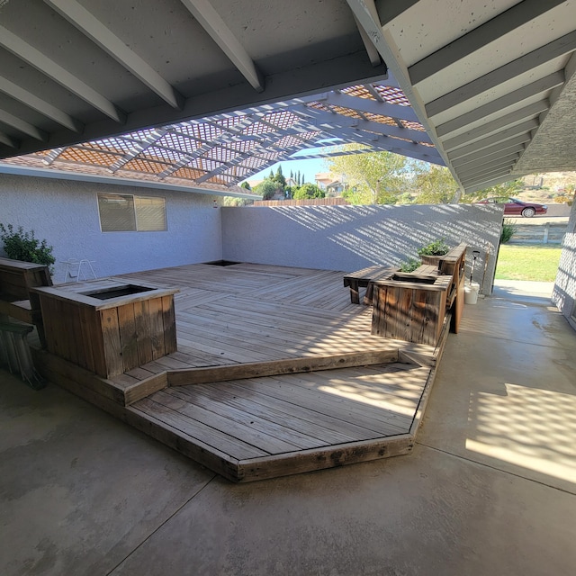 view of wooden terrace