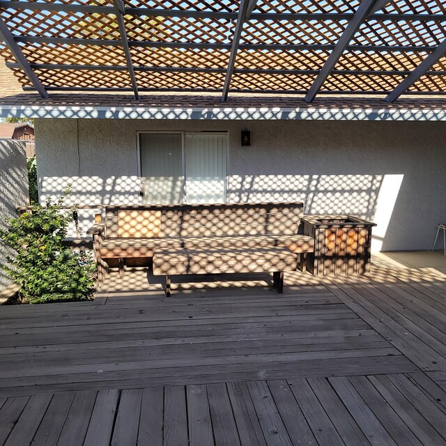 deck with a pergola