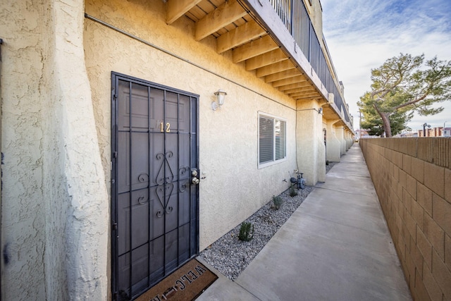 view of doorway to property