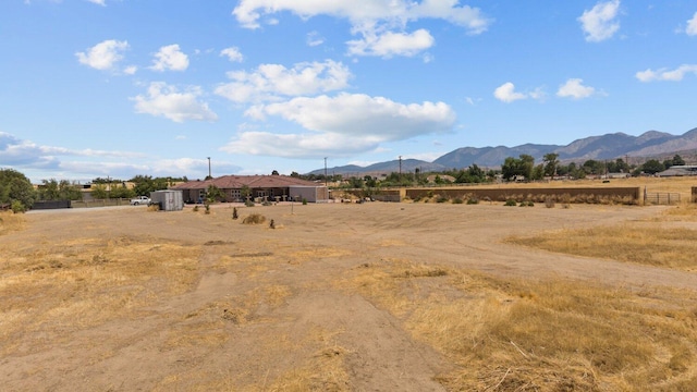 view of mountain feature featuring a rural view