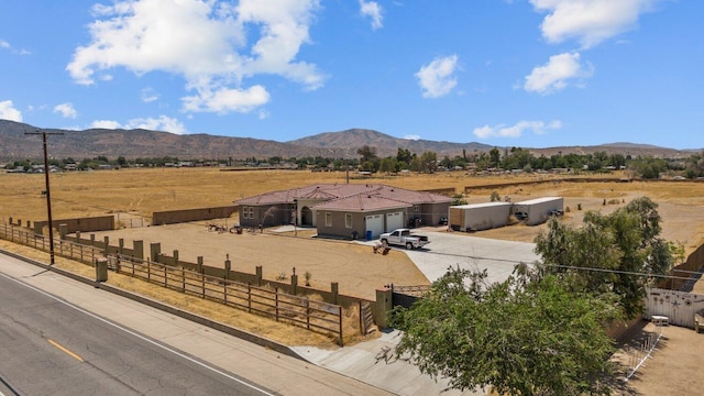 property view of mountains featuring a rural view