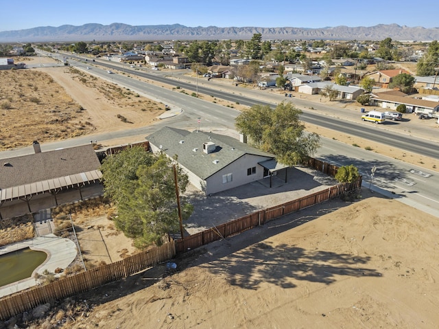 aerial view featuring a mountain view