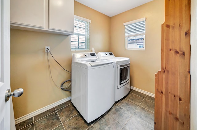 27735 Summer Grove Pl, Valencia, CA 91354 - washroom with cabinet space, separate washer and dryer, and baseboards