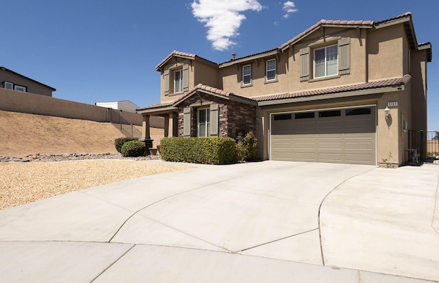 view of front of home featuring a garage