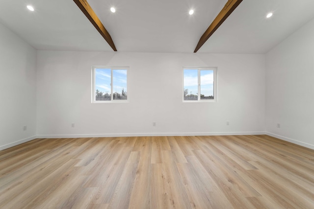 11946 Aneta St, Culver City, CA 90230 - spare room featuring light wood-style floors, baseboards, and recessed lighting