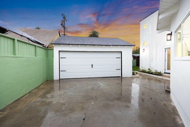 11946 Aneta St, Culver City, CA 90230 - garage at dusk with a garage and fence