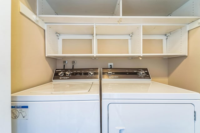 laundry room with laundry area and independent washer and dryer