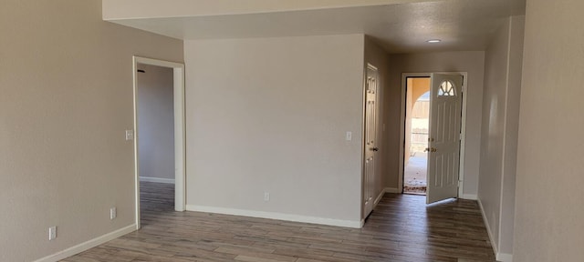 spare room featuring light hardwood / wood-style floors