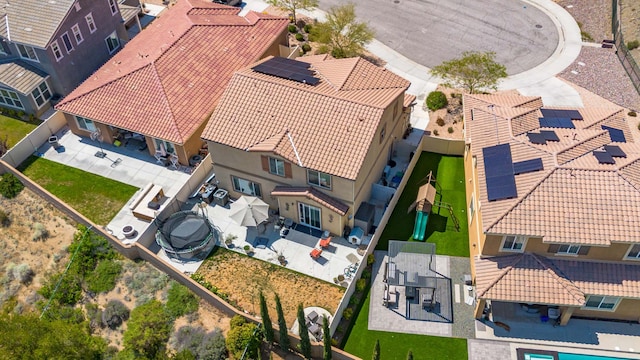 birds eye view of property featuring a residential view