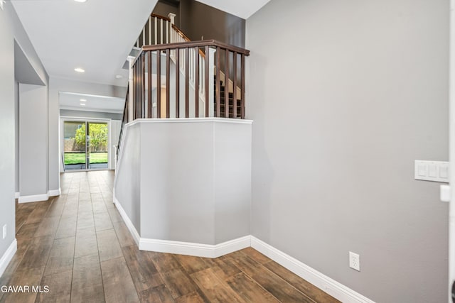 42638 Meridian Way, Lancaster, CA 93536 - staircase with wood finished floors and recessed lighting