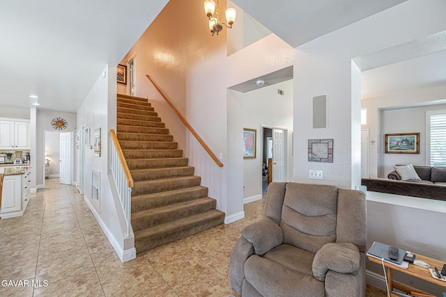 1776 Blackberry Ct, Palmdale, CA 93551 - stairs featuring tile patterned floors and baseboards