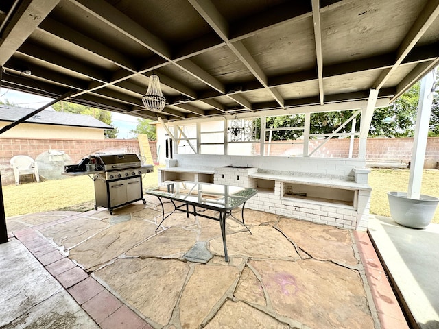 43744 Beech Ave, Lancaster, CA 93534 - fenced backyard with a patio