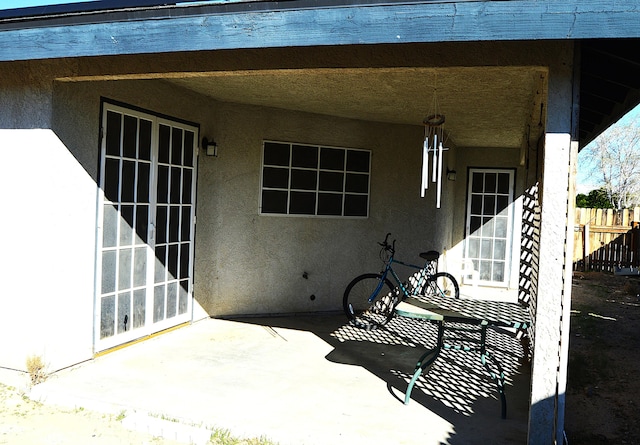 view of patio with fence