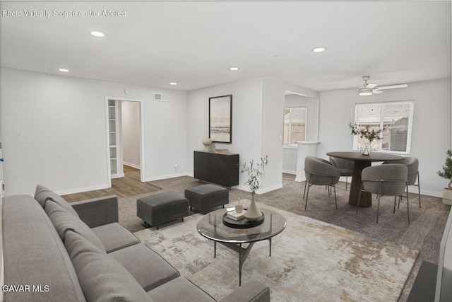 1109 W W Ave Unit J8, Lancaster, CA 93534 - living room with recessed lighting and a ceiling fan