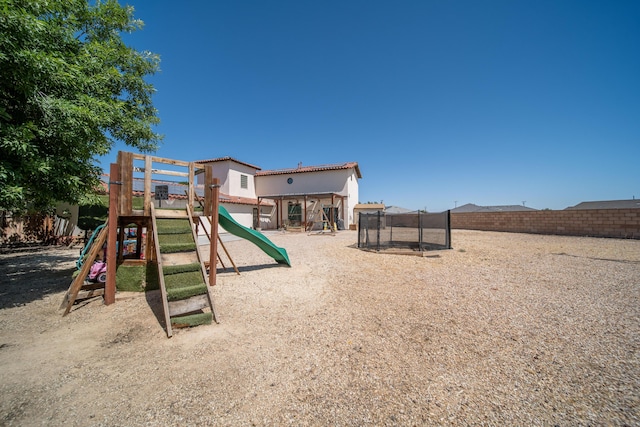 view of jungle gym