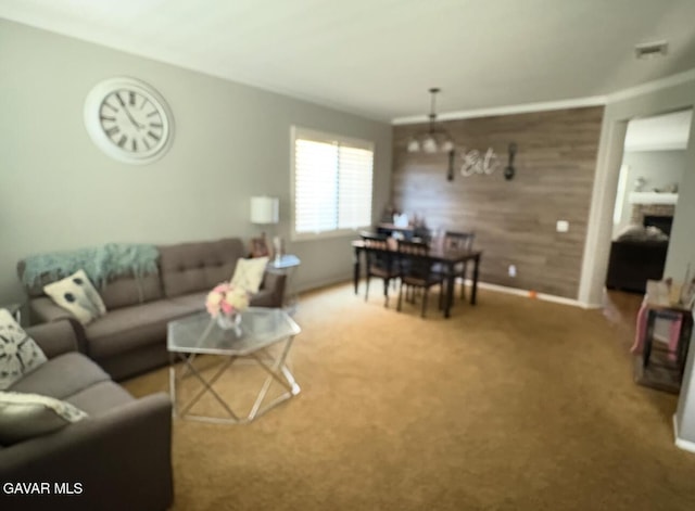 3309 W Brabham Ave, Rosamond, CA 93560 - carpeted living area with wooden walls and baseboards