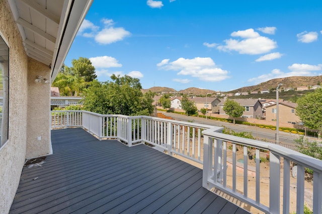 28314 Easton Ln, Saugus, CA 91350 - wooden deck featuring a mountain view and a residential view