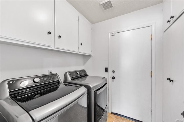 28314 Easton Ln, Saugus, CA 91350 - laundry room featuring cabinet space and washing machine and dryer