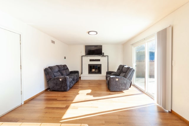 interior space with light wood-type flooring