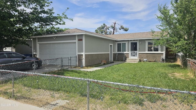 2325 E Pecos Ct, Lancaster, CA 93535 - ranch-style home with an attached garage, driveway, and roof with shingles